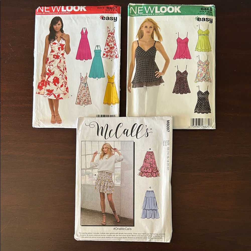 McCall's and New Look Sewing Patterns New Uncut Bundle